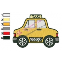 Taxi Car Embroidery Design 02